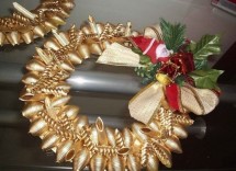 decorazioni di natale con la pasta la ghirlanda