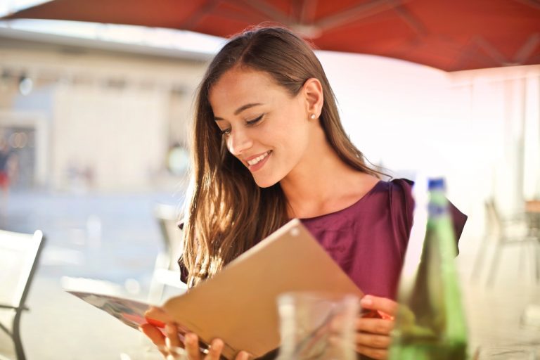 menù senza prezzi per le donne