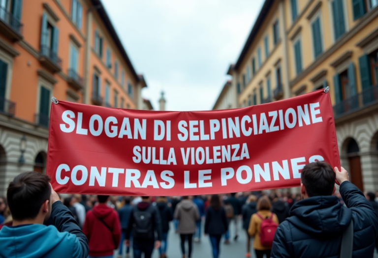 Manifestazione contro la violenza di genere in Italia