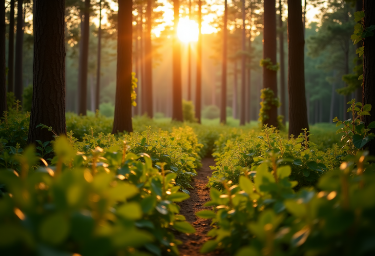 Persone che praticano il forest bathing in un bosco italiano