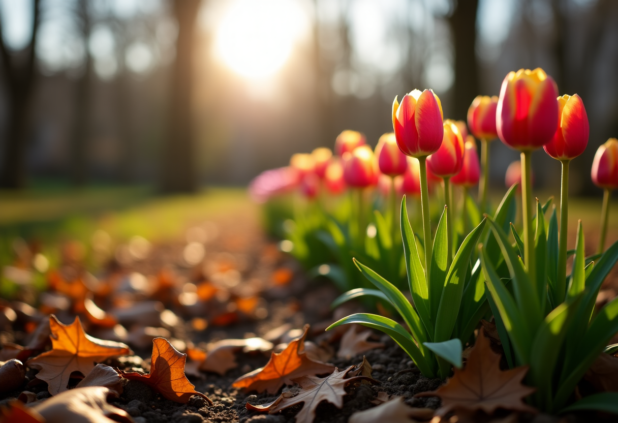 Bulbi di fiori pronti per essere piantati a novembre