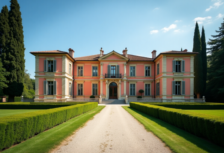 Vista panoramica della Villa Anguissola Scotti