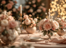 Decorazioni matrimonio in Mocha Mousse elegante