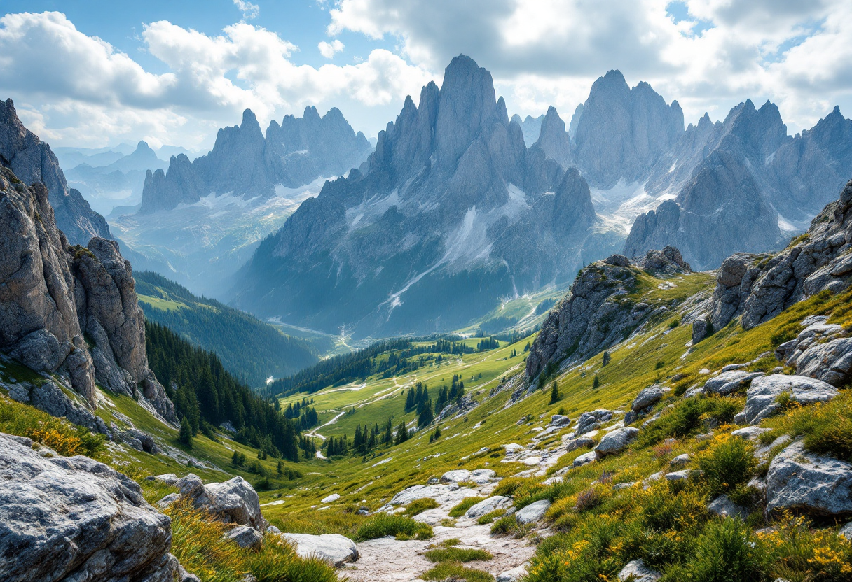 Michelle Hunziker mentre si rilassa nelle Dolomiti