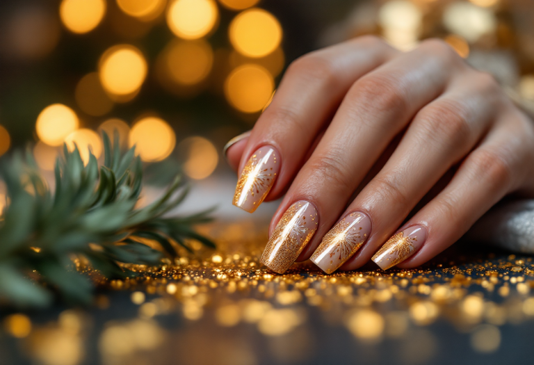 Idee creative di nail art per festeggiare Capodanno