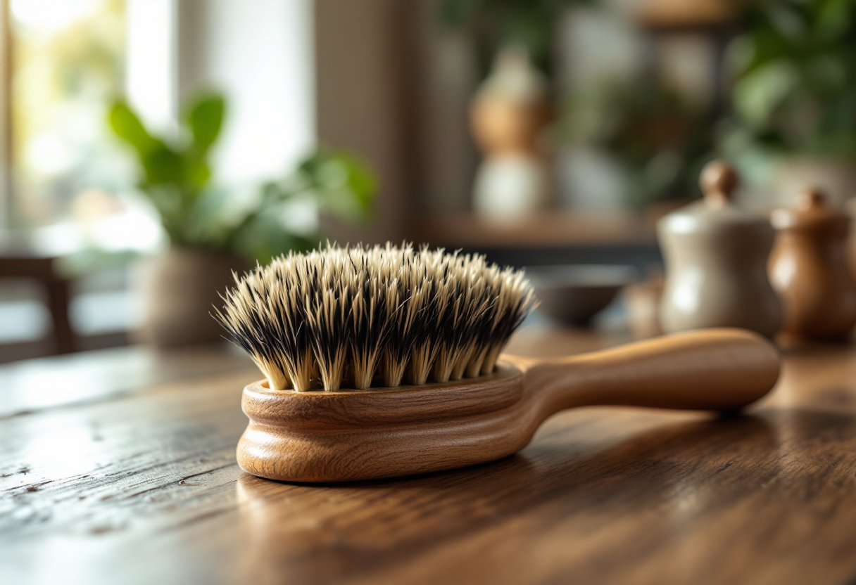 Capelli perfetti con la spazzola in setola di cinghiale