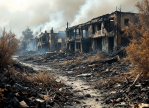 Immagine di incendi devastanti a Los Angeles