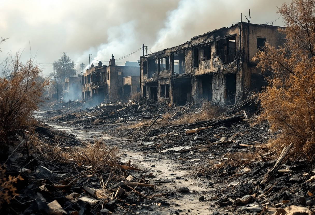 Immagine di incendi devastanti a Los Angeles