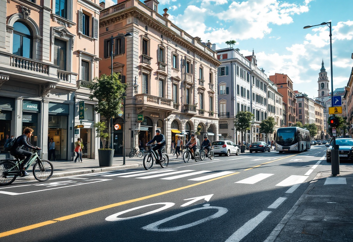 Immagine che rappresenta la mobilità sostenibile in Italia