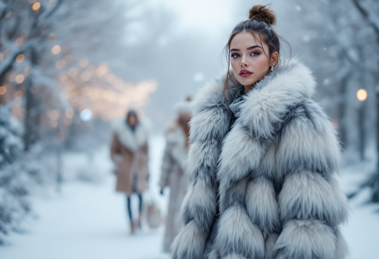 Tendenze moda inverno 2025: pellicce sintetiche e accessori fluffy